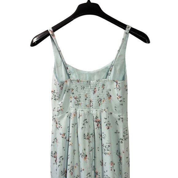 Abercrombie & Fitch Floral Sleeveless Midi Dress SP Small Petite Front Slit New - Picture 5 of 9